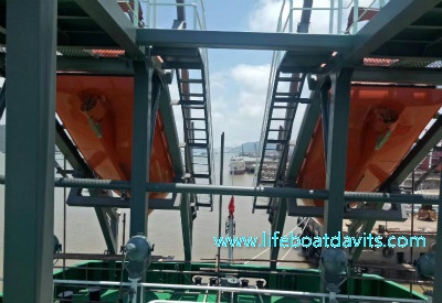 55KN FREE FALL LIFEBOAT LAUNCHING APPLIANCE FOR TRAINNING